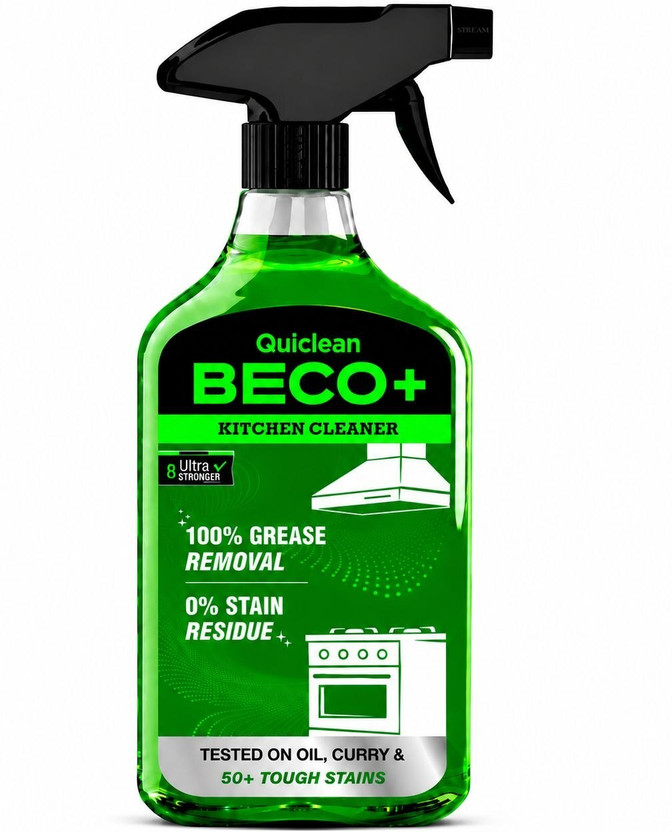 QUICLEAN Kitchen Cleaner Spray | Gas Stove, Tiles, Oil Stains, Countertops, Sink Cleaner Kitchen Cleaner(500 ml)