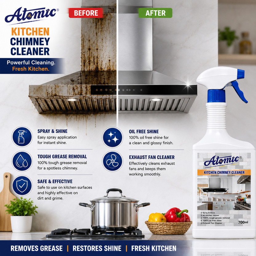 ATOMIC ATOMIC Kitchen Chimney Cleaner Spray Kitchen Cleaner(700 ml) - Flipkart Deal