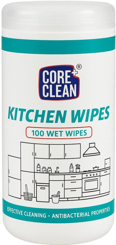 CORE CORE CLEAN Kitchen Wipes - 100-Count Pack Non-Toxic and Food-Safe Kitchen Wet Wipes Kitchen Cleaner(500 g) - Flipkart Deal