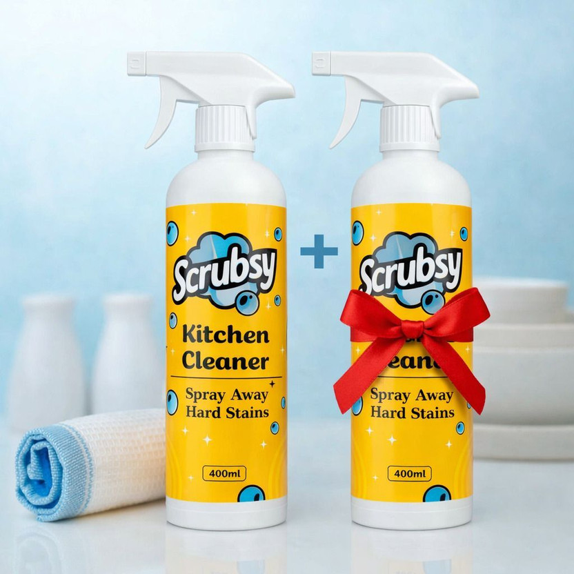 Scrubsy Kitchen Surface and Chimney Cleaner Kitchen Cleaning Spray Kitchen Cleaner(800 ml, Pack of 2)