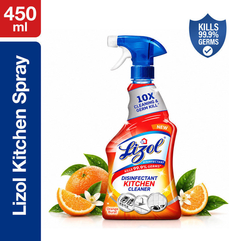 Lizol Kitchen Power Liquid Spray Kitchen Cleaner(450 ml)