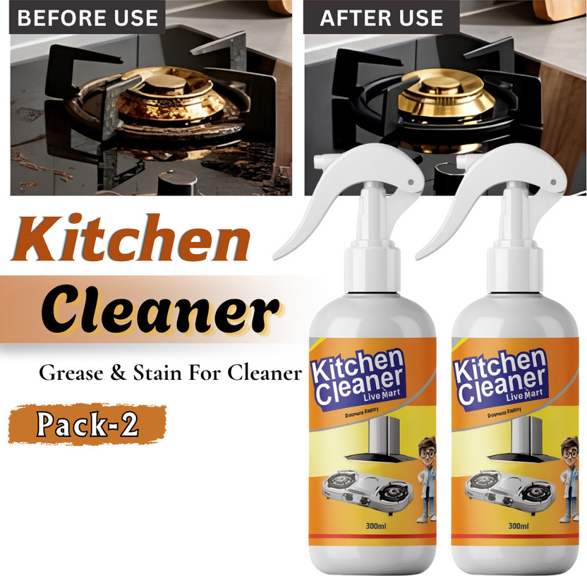 Sonavi Kitchen Degreaser Spray | Kitchen Cleaner & Surface Cleaner For Daily Use Kitchen Cleaner(600 ml, Pack of 2)