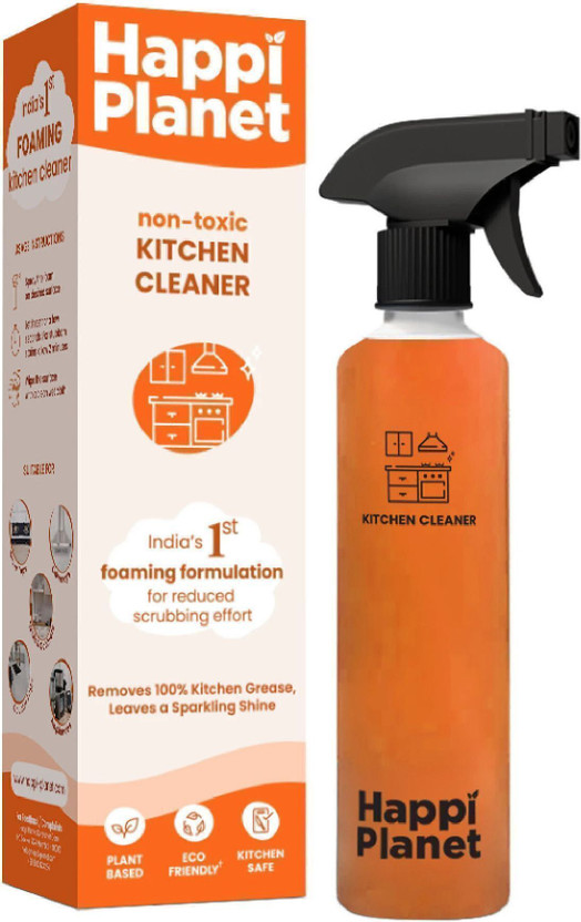 Happi Planet Kitchen Cleaner Spray | 500 ML | India's 1st Foaming Formulation Kitchen Cleaner(500 ml)