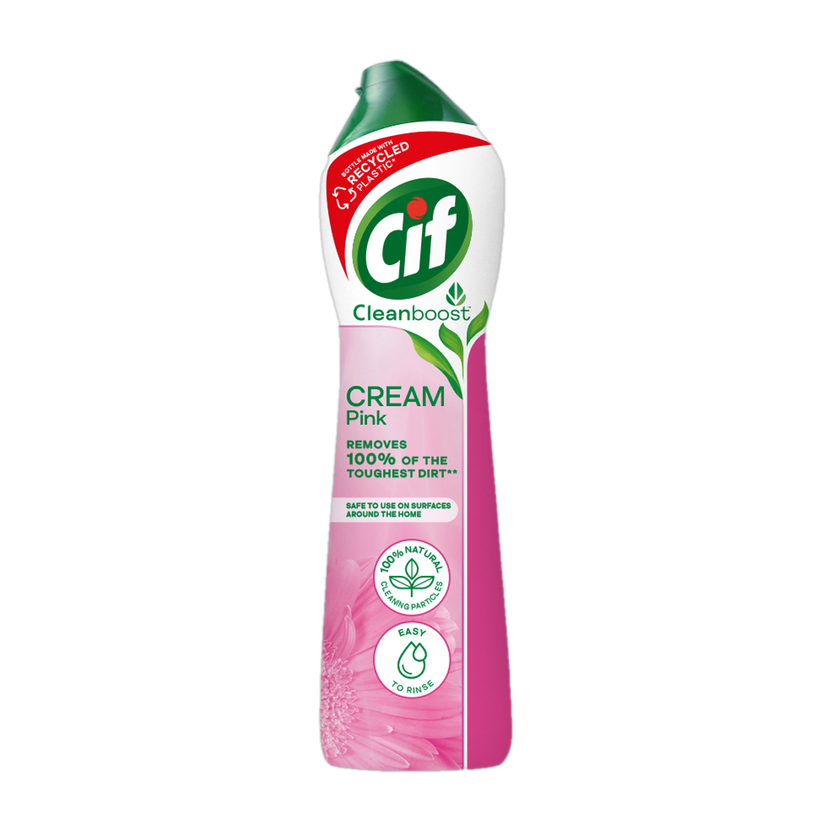Cif Multi Purpose Cream Surface Cleaner | Micro Crystals & Pink Flowers 500ml Kitchen Cleaner(500 ml)