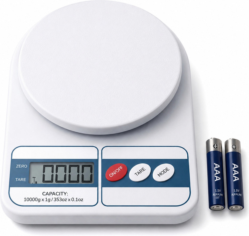 NIBBIN 10kg x 2gr Food Weight Machine for Home Taraju Kata with 2 Batteries Digital Kitchen Timer