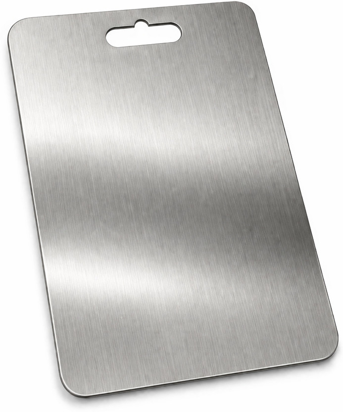 Funbrella Stainless Steel Chopping Board Stainless Steel Cutting Board(Silver Pack of 1 Dishwasher Safe)