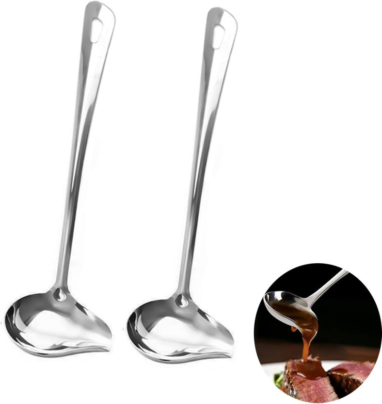 Haniza sauce ladle set 2 Kitchen Tool Set(Silver, Ladle)