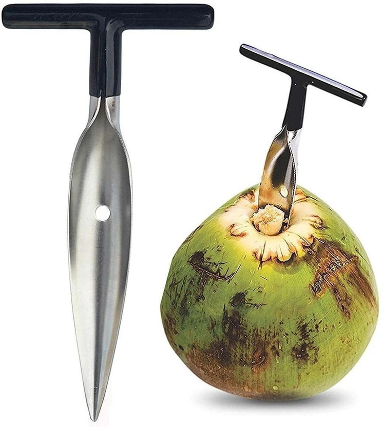 Craftbin Coconut Opener Tool, Green Coconut Nariyal Opener Kitchen Tool Set(Peeler, Opener)