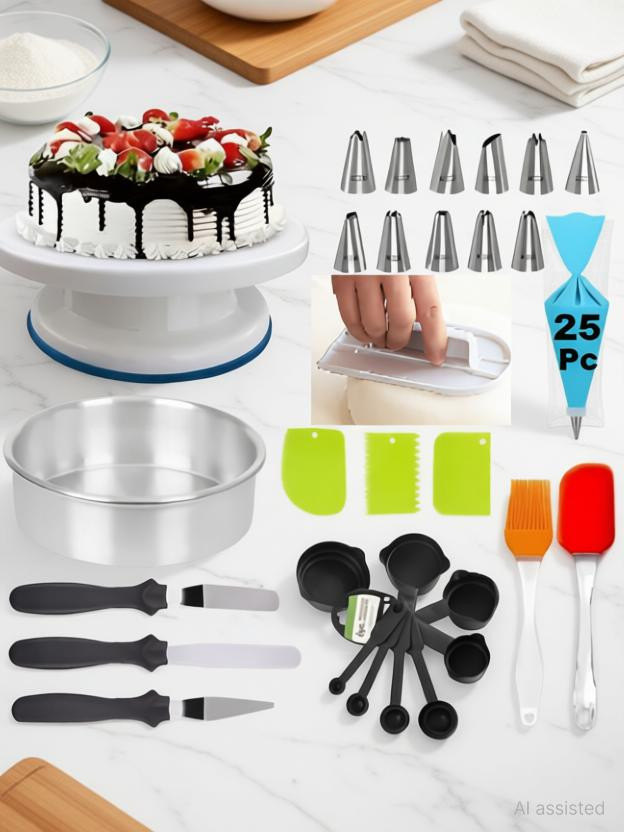 RAJJA RAJJA Cake baking and making tools combo for cake decoration at home Kitchen Tool Set Kitchen Tool Set(Multicolor, Baking Tools) - Flipkart Deal