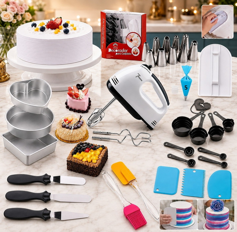 NIJAMRUT NIJAMRUT cake making materials, cake baking set, baking kit combo, kitchen items all Kitchen Tool Set(Multicolor, Baking Tools, Cooking Spoon, Spatula, Scooper) - Flipkart Deal
