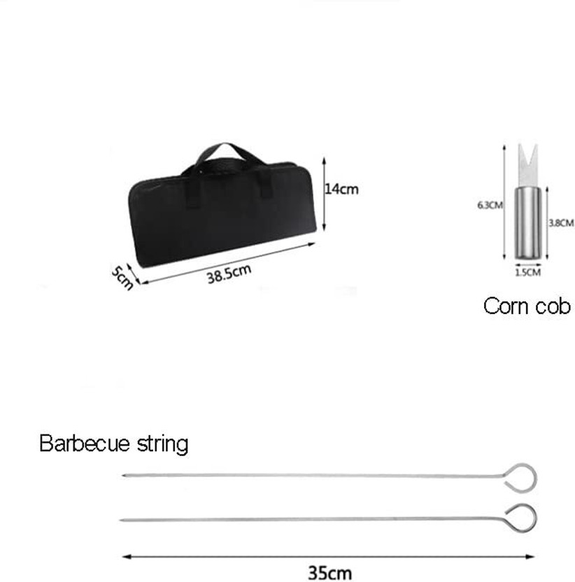 SKYBUCKET Outdoor Portable Barbeque Kitchen Set Kitchen Tool Set Kitchen Tool Set(Multicolor, Knife, Brush, Spatula, Tong)