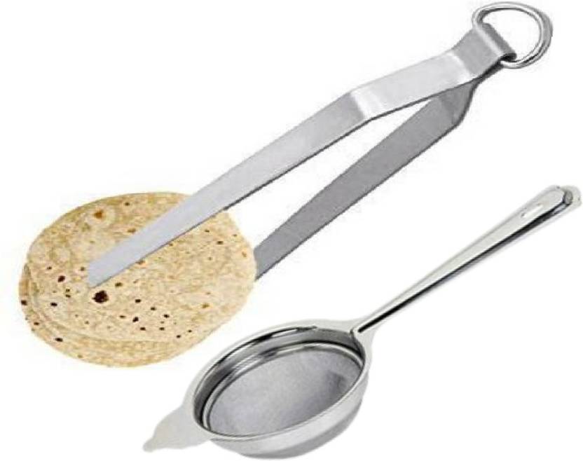 SHUBHCO Roti Chimta Tong or Chapati Pakad Chimta With Steel Tea