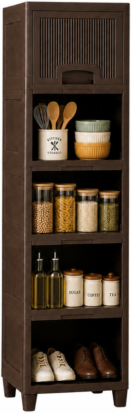 DIGICON 5 layer brown kitchen item storage tool Kitchen Tool Set(Brown, Strainer)