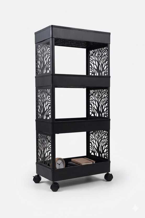 Surety for Safety Shelf Organizers(Black, Plastic)