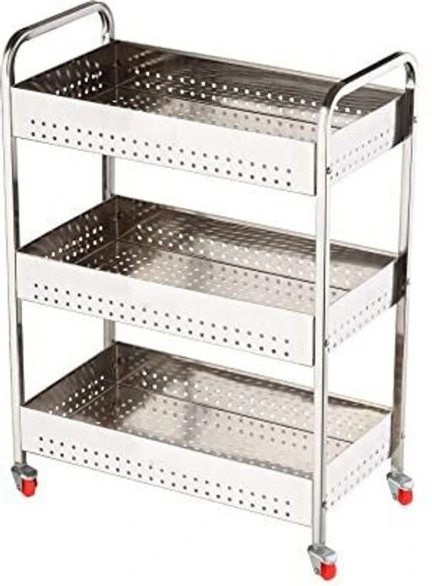 PKM Stainless Steel Kitchen Trolley(Pre-assembled)