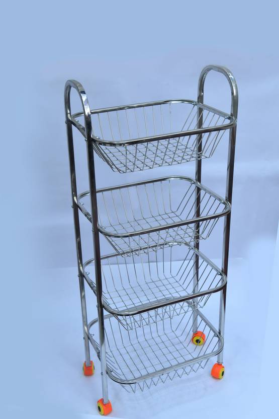 vrinda steel Stainless Steel Kitchen Trolley Price in India Buy vrinda steel Stainless Steel