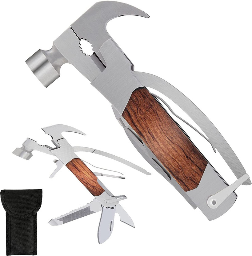 ASTOUND Camping Axe Multi Tool - 14in 1 Multi Purpose Survival Kit Multi Tool, Axe, Knife(Brown)