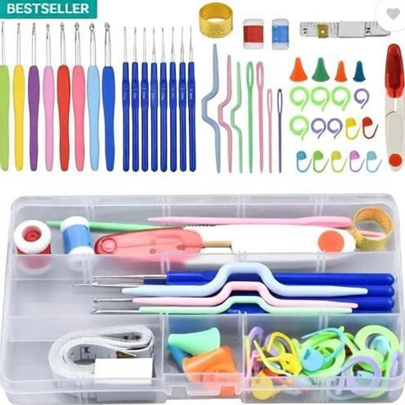 J & F Crochet Needle set Knitting Pin 52 Pcs Knitting Pin(Pack of 16)