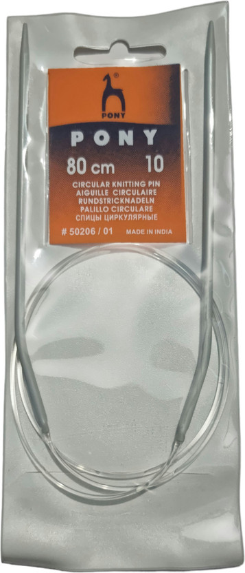 HIMMU'S FASHION HUB Pony Circular Knitting Pins Needles with Soft Cable Size No. 10 (Dia- 3.25mm) Knitting Pin(Pack of 1)