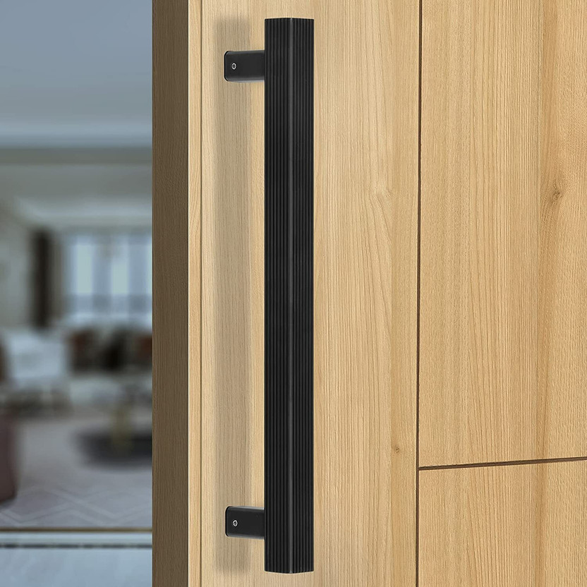 Plantex Heavy Duty Door Handle/Door & Home Decor/14-inches Main Door & Pull Push Handle Aluminium Door Handle(Black Pack of 1)
