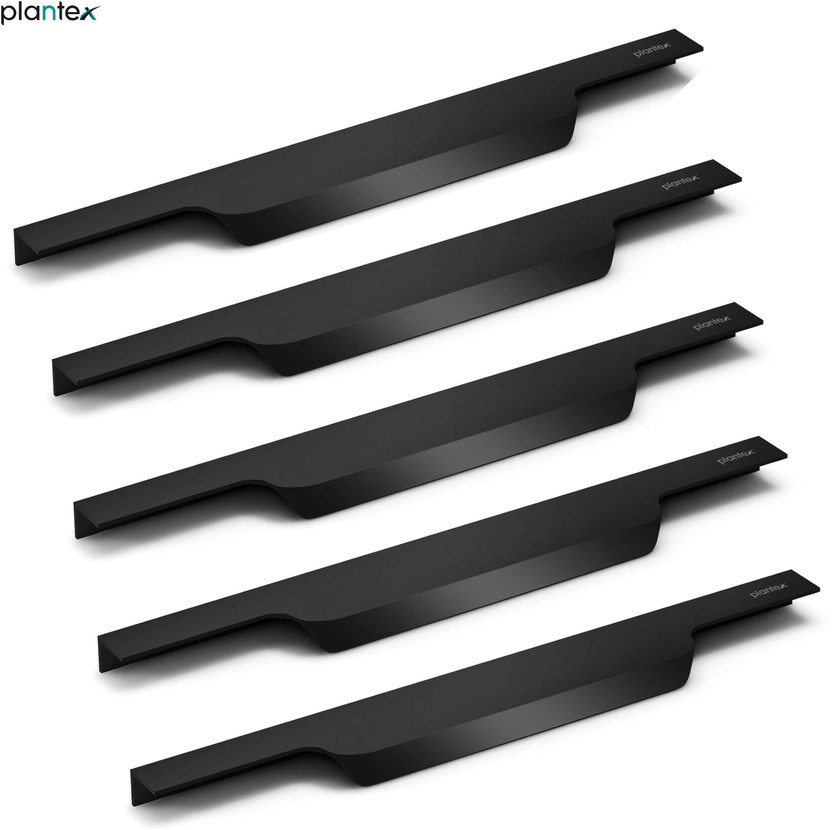 Plantex 16 Inch Profile Handle for Kitchen Cabinet/Pull Handle for Home/Drawer Handle Aluminium Cabinet/Drawer Handle(Black Pack of 5)