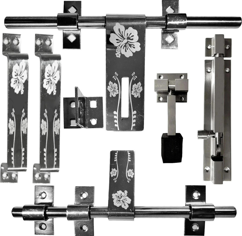 Circle Door Kit Stainless Steel|Door Accessories Kit|Door kit| Stainless Steel Door Handle(Silver Pack of 1)