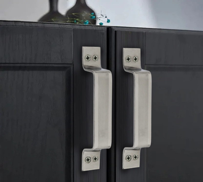 Screwtight 8 In. Kitchen Cabinet Handle, Pull Handle, Knob Handle, Drawer Handle, Stainless Steel Cabinet/Drawer Handle(Silver Pack of 4)