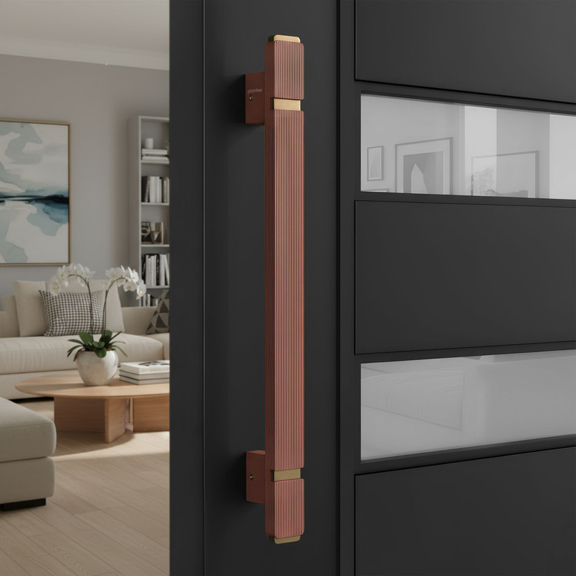 Plantex Door Handle/Main Door Handle/12 Inch Pull-Push Handle - Pack of 1 Aluminium Door Handle(Brown Pack of 1)