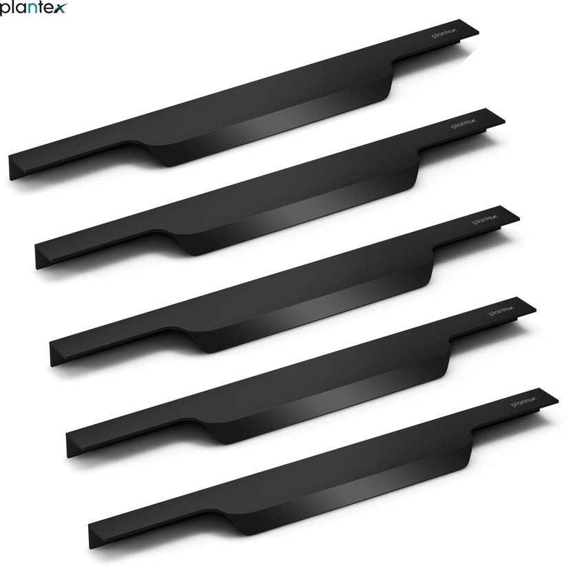 Plantex 12 Inch Profile Handle for Kitchen Cabinet/Pull Handle for Home/Drawer Handle Aluminium Cabinet/Drawer Handle(Black Pack of 5)