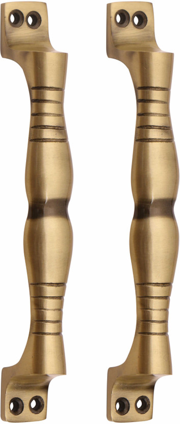 SnapGrip Vintage OwelLine 6-Inch Brass Aluminum Handle Aluminium Door Handle(Multicolor Pack of 2)