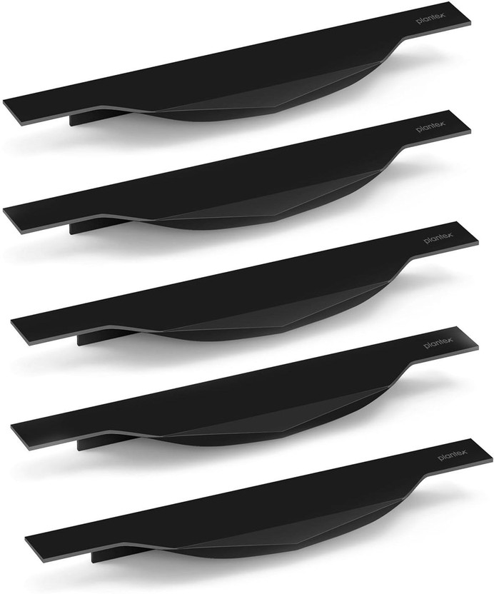 Plantex Drawers Handle/ 6 inch Cabinet Handle/profile Handle/Pull Handle Aluminium Cabinet/Drawer Handle(Black Pack of 5)