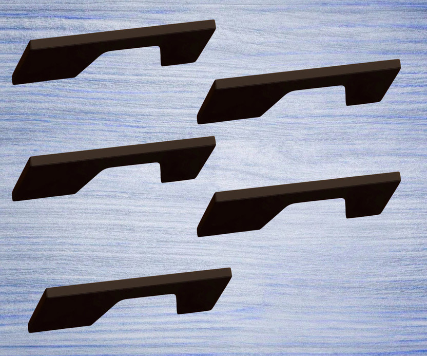 HARMONUS Kitchen Cabinet/Door Handle/Drawer Handle,(Glossy Black 96 MM-4 Inch) 5 PCS Aluminium Door Handle(Black Pack of 5)