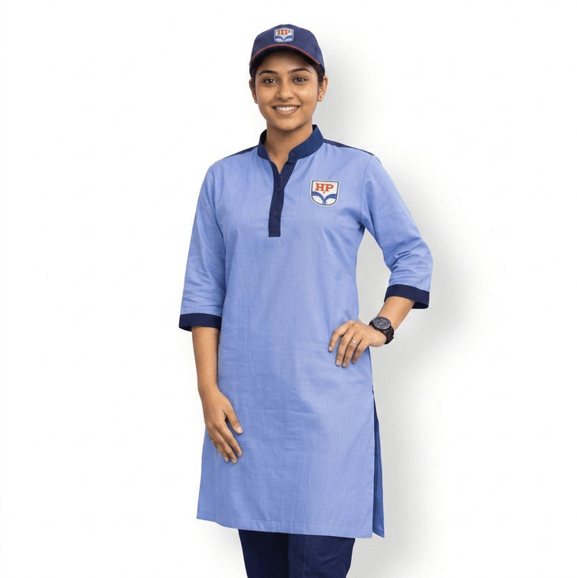 WORK WORK INDIA UNIFORMS Women Solid A-line Kurta(Blue) - Flipkart Deal