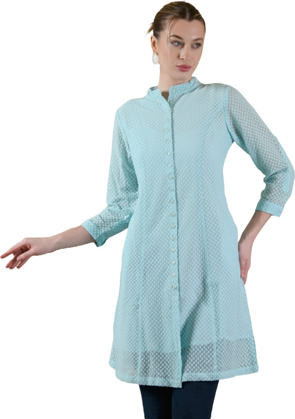 Saraj Saraj Women Self Design Straight Kurta(Blue) - Flipkart Deal