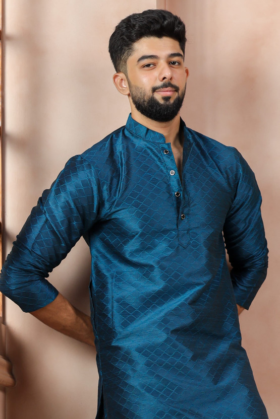 Koshin Men Self Design Straight Kurta(Multicolor)