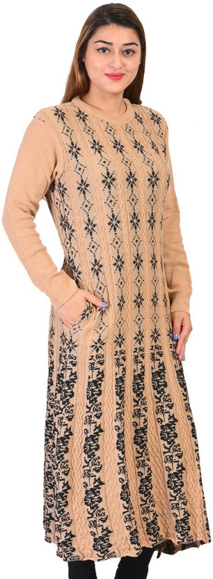 Ladies Frock Style Woolen Kurti Size M