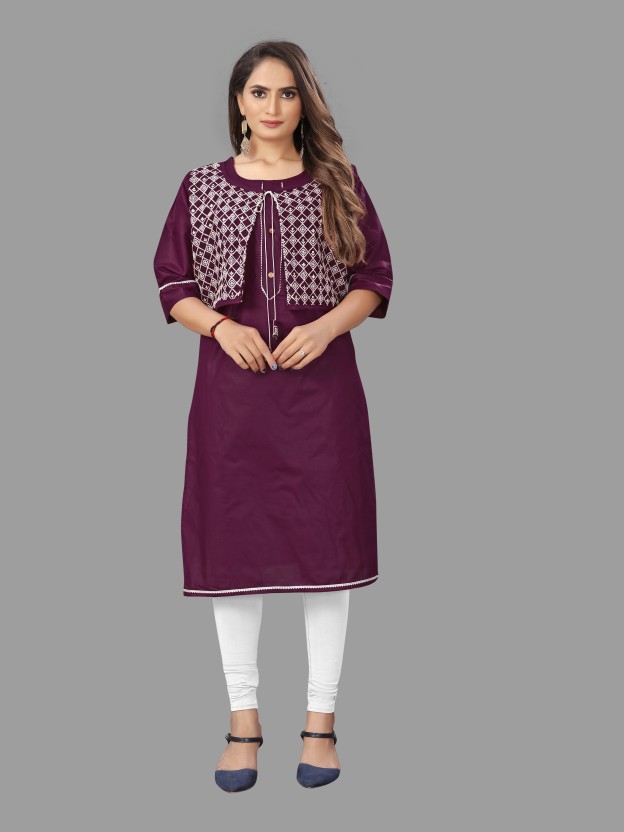 Buy Women's Rayon Anarkali Long Kurti with Jacket Gown Dress (M_WHITE_BLUE)  at Amazon.in