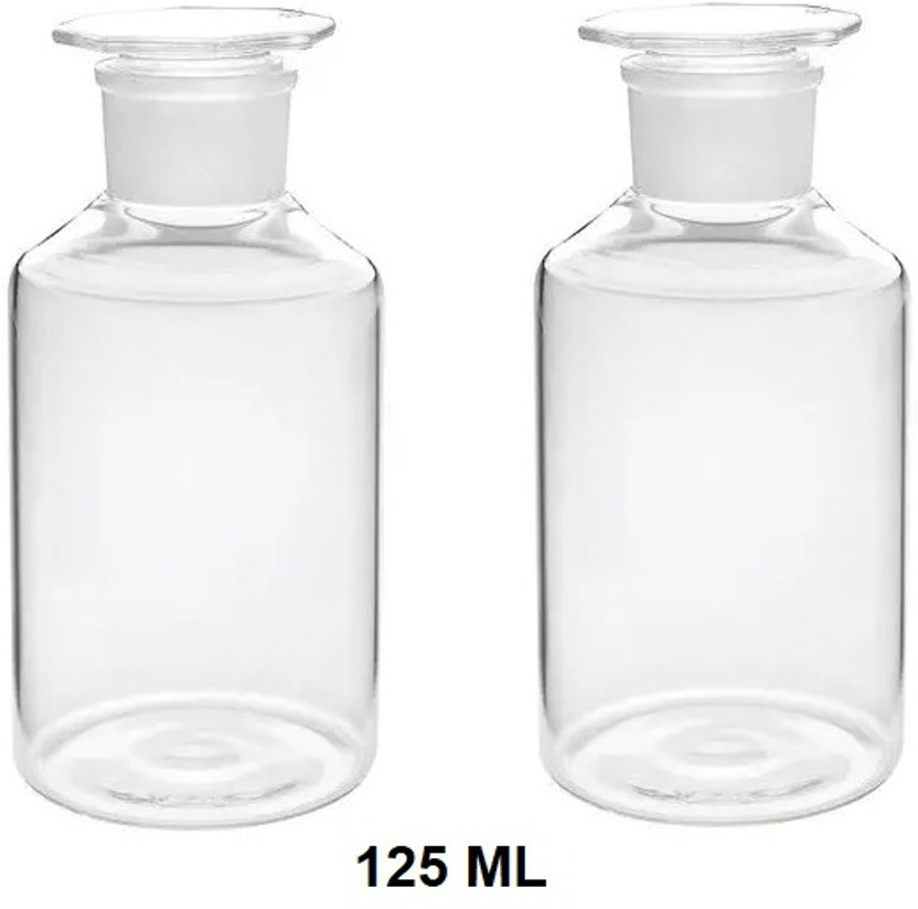 Apex Apex Labs Wide Mouth Reagent Bottle with Stopper Laboratory Dropper Bottle(Glass 125 ml Pack of2) - Flipkart Deal