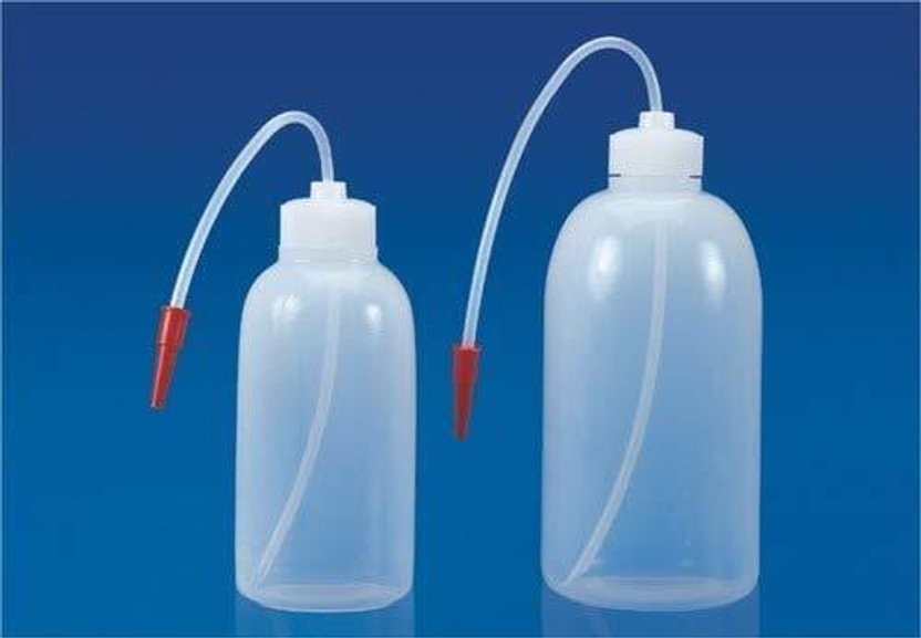 SBT Unbreakable Polyethylene Delivery Tube/Chemistry Lab Equipment Wash Bottle 250 ml Plastic Bottle(Pack of 1, White)