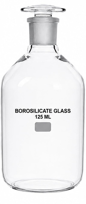 BHAWNA SCIENTIFIC INSTRUMENT REAGENT BOTTLE WITH HOLLOW STOPPERS 125ML Laboratory Dropper Bottle(Borosilicate Glass 125 ml Pack of1)