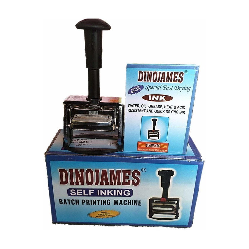 dinojames Batch Printing Machine/Mini Batch Printer Sg-253 Label Stamping Machine(Manual)