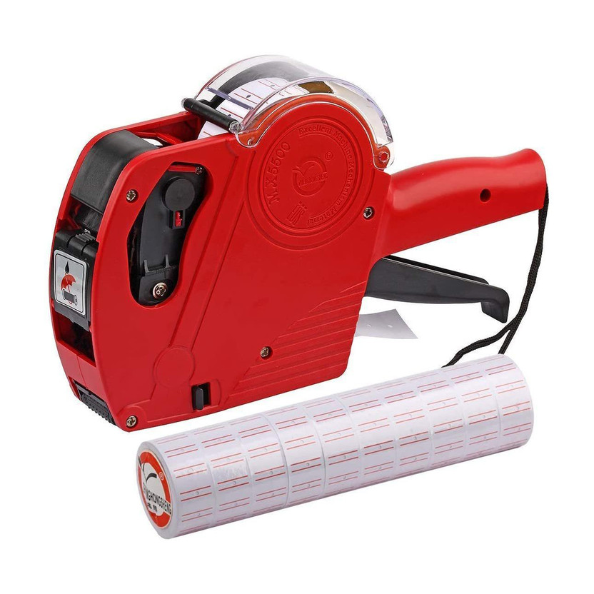 Samvardhan 8 Digits Price Labeller Printing Rate Printer (MRP Rate Gun) Label Gun with 6000 Label Stickers & 2 Ink Rolls Label Stamping Machine(Semi Automatic)