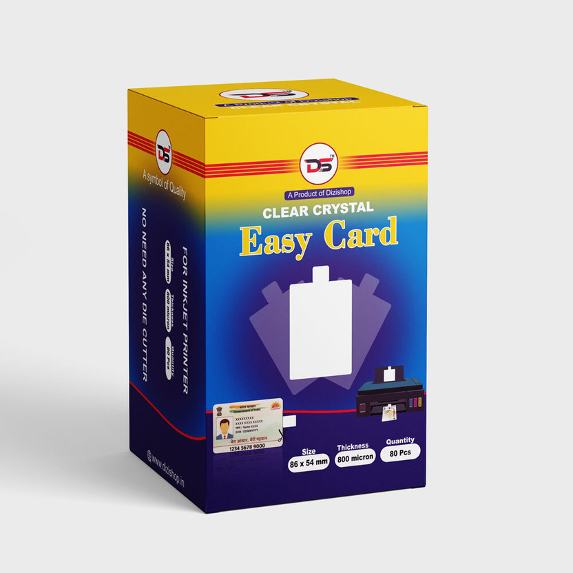 Dizishop Easy Card-80 ID Badge Laminating Sheet(1 mil Pack of 80)