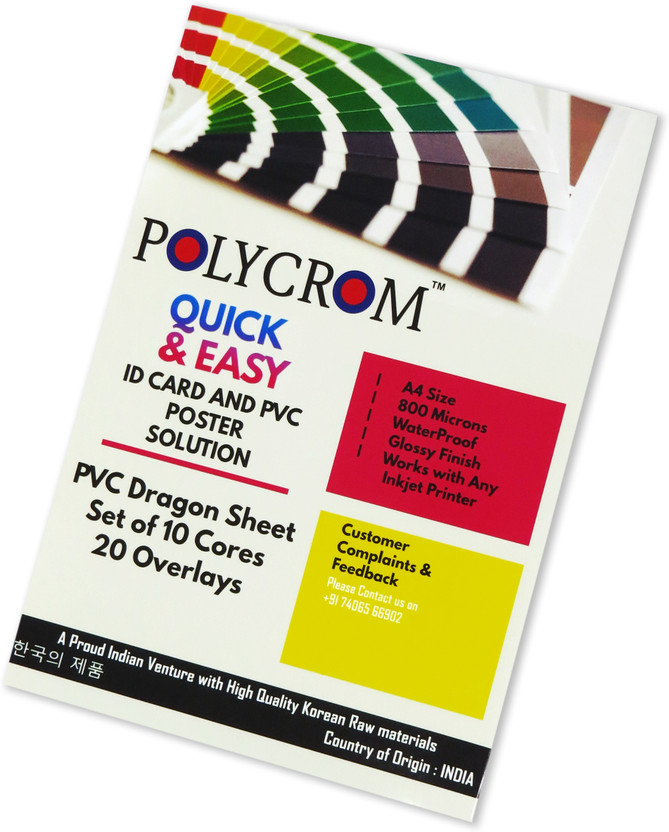 Polycrom Korean Dragon A4 Laminating Sheet(800 Microns Pack of 10)