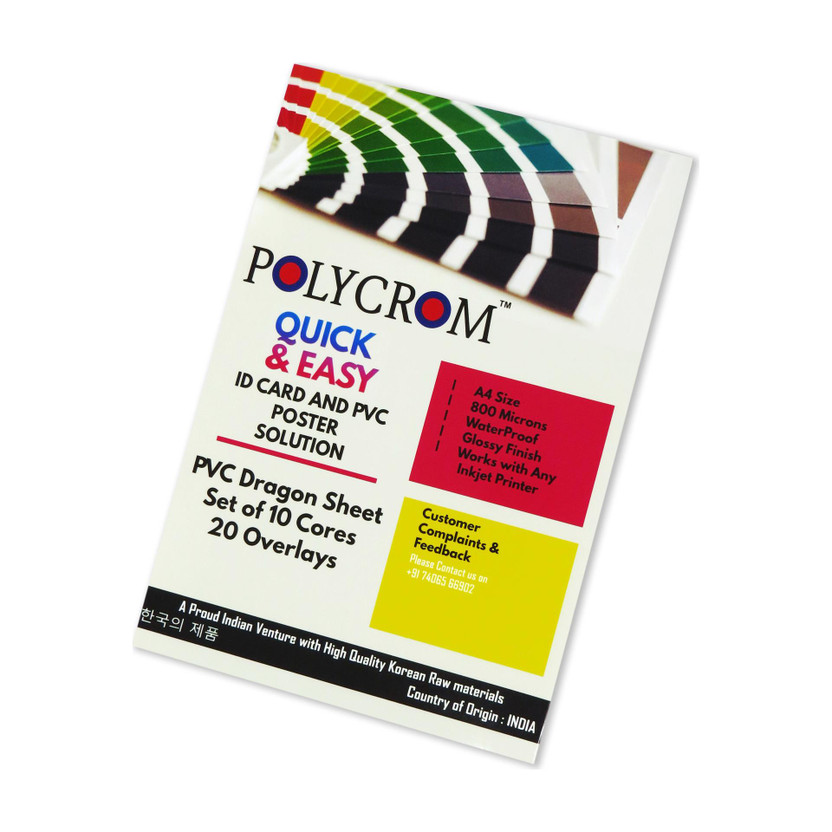 Polycrom Polycrom Korean Dragon A4 Laminating Sheet(800 Microns Pack of 10) - Flipkart Deal