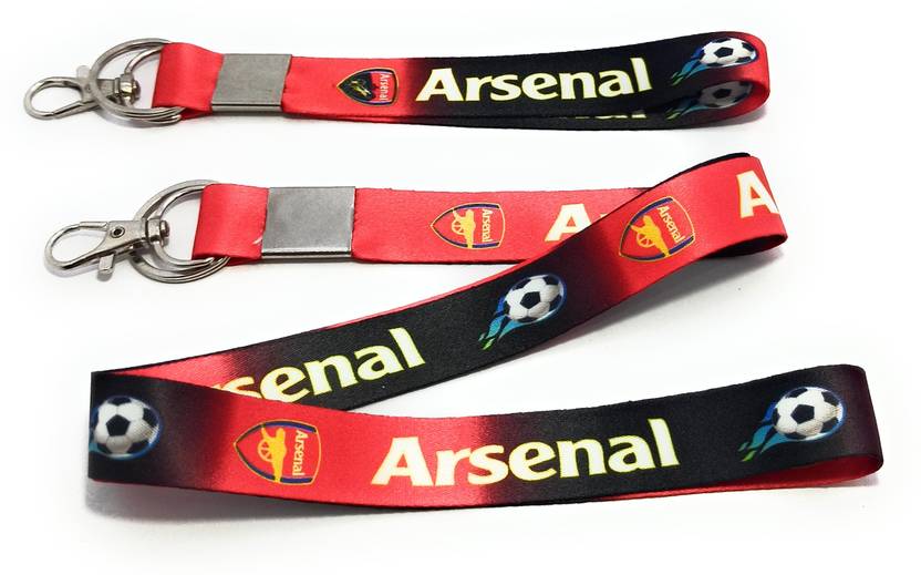 Key Era Arsenal Football Club Set Of 2 Fabric Keychain And Id Tag