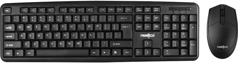 Frontech FT-1692 Wired Membrane Keys Keyboard and Mouse Combo Combo Set(Black)