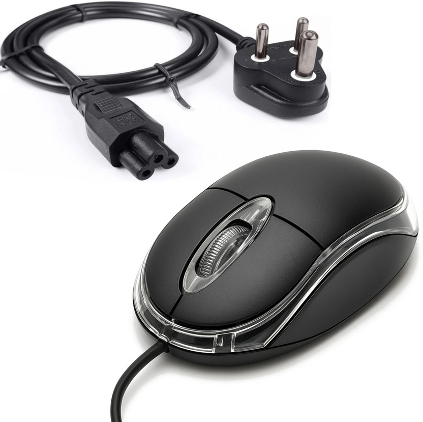 PAL PAL Leptop Power Cable Mouse Combo Combo Set(Black) - Flipkart Deal