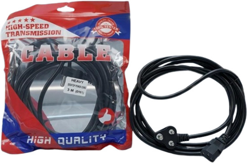 NAPRIO Desktop Computer Power Cord AC Mains Cable for PC SMPS and Compatible Devices Combo Set(Black)