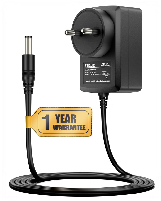 Fedus 12v 1Amp Charger for Kids Ride Car Toys Battery Charger with Charging Indicator 12 W Adapter